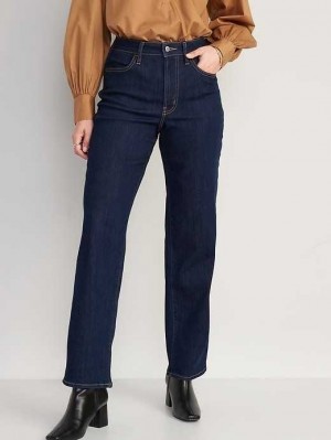 Jean Old Navy High-Waisted Wow Loose Jeans Femme Lavage Foncé | 942-VJYOEL