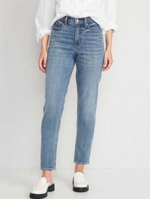 Jean Old Navy High V-Waisted O.G. Droit Ankle Jeans Femme Courtney | 672-FKYVWB