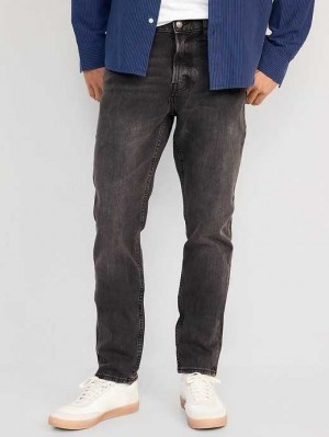 Jean Old Navy Relaxed Slim Taper Built-In Flex Dark Gray Jeans Homme Noir Lavage | 452-QOKJTR