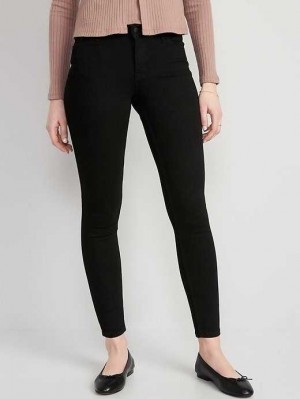 Jean Old Navy Rockstar Super-Mince Jeans Femme Noir | 592-YLNORJ
