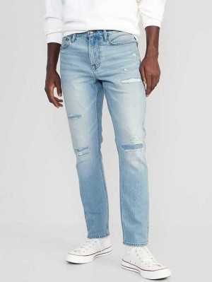 Jean Old Navy Slim Built-In Flex Ripped Jeans Homme Lavage | 028-KNGVHQ