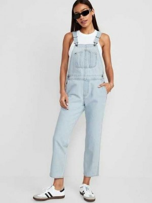 Jean Old Navy Slouchy Droit Non-Stretch Ankle-Length Jean Overalls Femme Echo | 640-OQXNKL