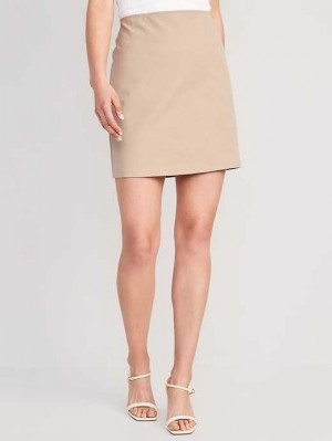 Jupes Old Navy High-Waisted Pixie Mini Skirt Femme Beige | 750-CQRKZB