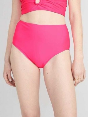 Maillots De Bain Old Navy High-Waisted Classiche Bikini Swim Bottoms Femme Neon Petunia | 802-SNCQIV