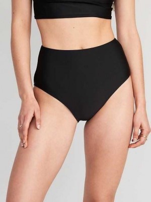 Maillots De Bain Old Navy High-Waisted Classiche Bikini Swim Bottoms Femme Noir | 357-IUNEHR