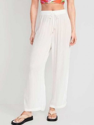 Maillots De Bain Old Navy High-Waisted Legere Larges-Leg Cover-Up Pants Femme Bleu Clair | 684-GJRHOT