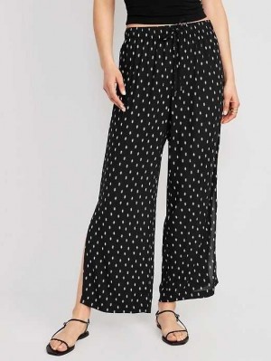 Maillots De Bain Old Navy High-Waisted Legere Larges-Leg Cover-Up Pants Femme Noir | 901-ODUIGK