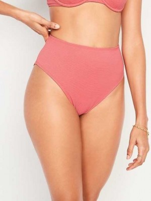 Maillots De Bain Old Navy High-Waisted Printed French-Cut Bikini Swim Bottoms Femme Rose | 362-JAGOUK