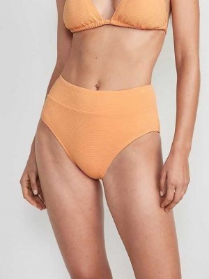 Maillots De Bain Old Navy High-Waisted Pucker Classiche Bikini Swim Bottoms Femme Sunfish | 691-PSAYQO