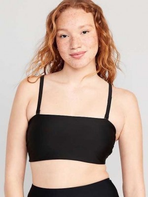 Maillots De Bain Old Navy Matching Bandeau Bikini Swim Top Femme Noir | 420-WXOUAL