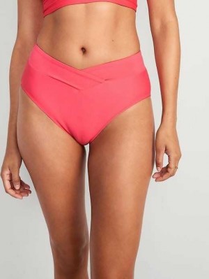 Maillots De Bain Old Navy Matching High-Waisted Cross-Front Bikini Swim Bottoms Femme Daylily | 395-IQYPDG