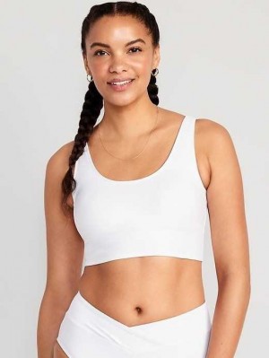 Maillots De Bain Old Navy Matching Scoop-Neck Longline Bikini Swim Top Femme Calla Lily | 042-LGEMRN