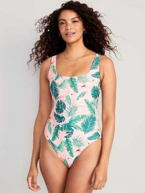 Maillots De Bain Old Navy Matching Twist-Back Cutout One-Piece Swimsuit Femme Multicolore | 842-PQREMS