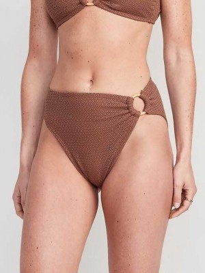 Maillots De Bain Old Navy O-Ring Crochet-Knit French-Cut Bikini Swim Bottoms Femme Maplewood | 798-ZDMVTJ