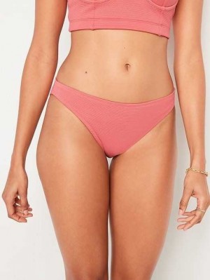 Maillots De Bain Old Navy Pique Classiche Bikini Swim Bottoms Femme Rose | 524-CSZFIP