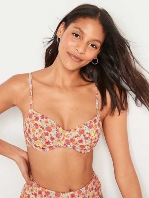 Maillots De Bain Old Navy Pique Underwire Bikini Swim Top Femme Rose | 605-EGZAKY