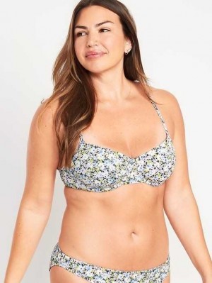 Maillots De Bain Old Navy Pique Underwire Bikini Swim Top Femme Bleu | 185-KCAFUN