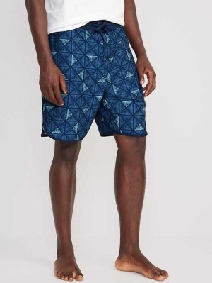 Maillots De Bain Old Navy Printed Built-In Flex Board Shorts Homme Bleu | 407-PIEOFB