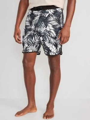 Maillots De Bain Old Navy Printed Built-In Flex Board Shorts Homme Noir Blanche | 394-BXERCH