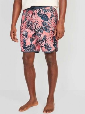 Maillots De Bain Old Navy Printed Built-In Flex Board Shorts Homme Rose | 189-MDKRPZ