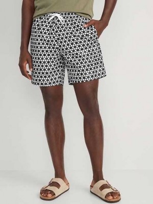 Maillots De Bain Old Navy Printed Swim Trunks Homme Noir | 960-YPTMEL