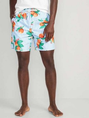 Maillots De Bain Old Navy Printed Swim Trunks Homme Stripes | 491-FXLAOJ