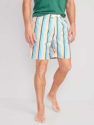 Maillots De Bain Old Navy Printed Swim Trunks Homme Multicolore Stripes | 489-ZBXAMN