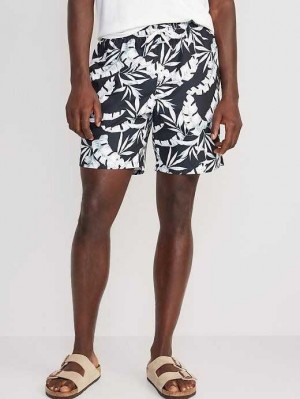 Maillots De Bain Old Navy Printed Swim Trunks Homme Noir Blanche | 360-YUQZJM