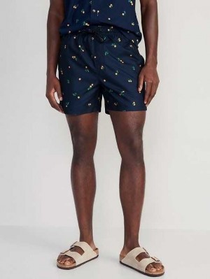 Maillots De Bain Old Navy Printed Swim Trunks Homme Orange | 294-ELXYRG