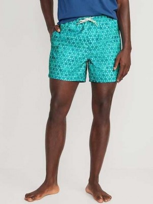 Maillots De Bain Old Navy Printed Swim Trunks Homme Turquoise | 254-XHJAES