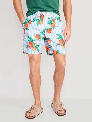 Maillots De Bain Old Navy Printed Swim Trunks Homme Stripes | 194-QVAMSC