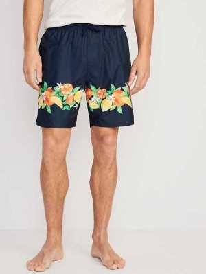 Maillots De Bain Old Navy Printed Swim Trunks Homme Orange | 089-BGKZTJ