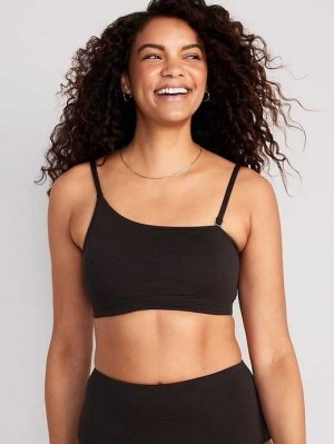 Maillots De Bain Old Navy Pucker Convertible Bandeau Bikini Swim Top Femme Noir | 715-GROKFJ