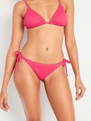 Maillots De Bain Old Navy Rib-Knit String Bikini Swim Bottoms Femme Rouge Foncé | 681-UTDQOX