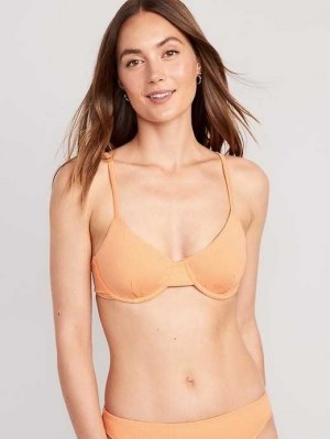 Maillots De Bain Old Navy Rib-Knit Underwire Bikini Swim Top Femme Sunfish | 725-YDGHBA