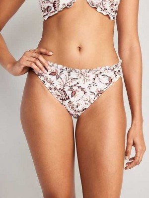 Maillots De Bain Old Navy Ruffle-Trim Bikini Swim Bottoms Femme Warm Floral | 973-UMWBXL