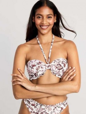 Maillots De Bain Old Navy Ruffled Convertible Bandeau Swim Top Femme Warm Floral | 653-MPYXLF