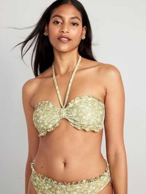 Maillots De Bain Old Navy Ruffled Convertible Bandeau Swim Top Femme Vert | 289-OTFGZP