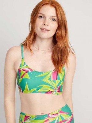 Maillots De Bain Old Navy Scoop-Neck Bikini Swim Top Femme Turquoise | 813-MPWFJQ