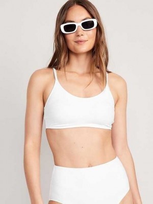 Maillots De Bain Old Navy Scoop-Neck Bikini Swim Top Femme Blanche | 274-MPFJXC