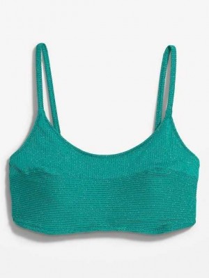 Maillots De Bain Old Navy Scoop-Neck Metallic Shine Bikini Swim Top Femme Northern Lights | 542-COGYKU