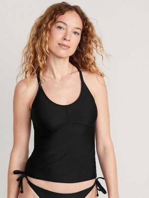 Maillots De Bain Old Navy Scoop-Neck Tankini Swim Top Femme Noir | 391-STXNPJ