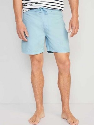 Maillots De Bain Old Navy Solid Board Shorts Homme Bleu | 806-TRHEQO