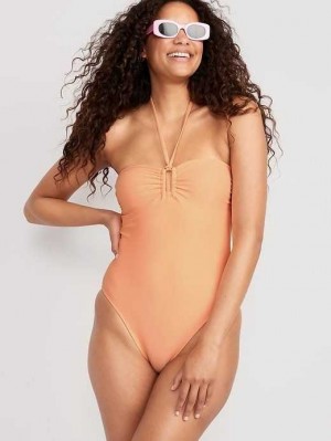 Maillots De Bain Old Navy Square-Ring Halter One-Piece Swimsuit Femme Sunfish | 058-LYTDNV