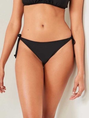 Maillots De Bain Old Navy String Bikini Swim Bottoms Femme Ebony | 713-GQBRUT