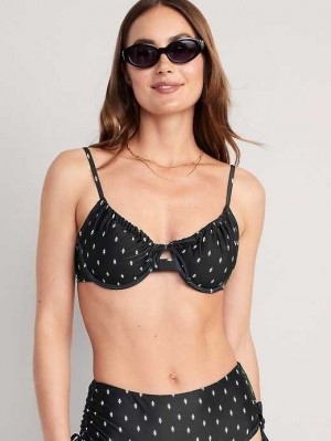 Maillots De Bain Old Navy Underwire Swim Bikini Top Femme Noir | 290-AEYTGH