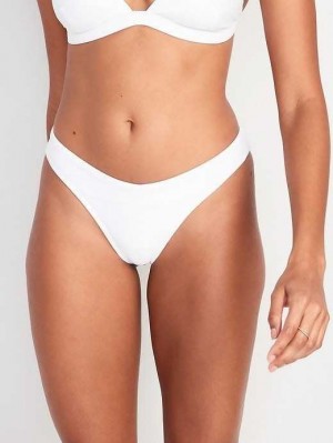 Maillots De Bain Old Navy V-Front French-Cut Bikini Swim Bottoms Femme Blanche | 642-OEXUFH