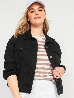 Manteaux Old Navy Black-Wash Classiche Jean Jacket Femme Noir | 957-OXFLUR