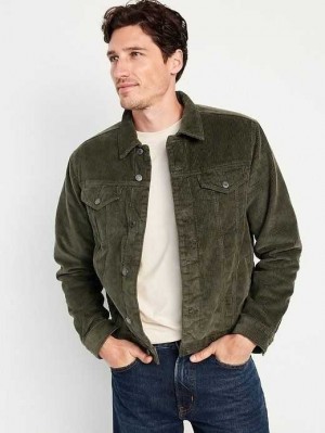 Manteaux Old Navy Sherpa-Doublée Corduroy Jacket Homme Forest Floor | 619-BOSLXP