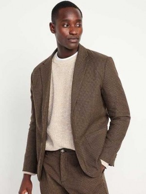 Manteaux Old Navy Soft-Brushed Blazer Homme Houndstooth | 837-RKFCLT
